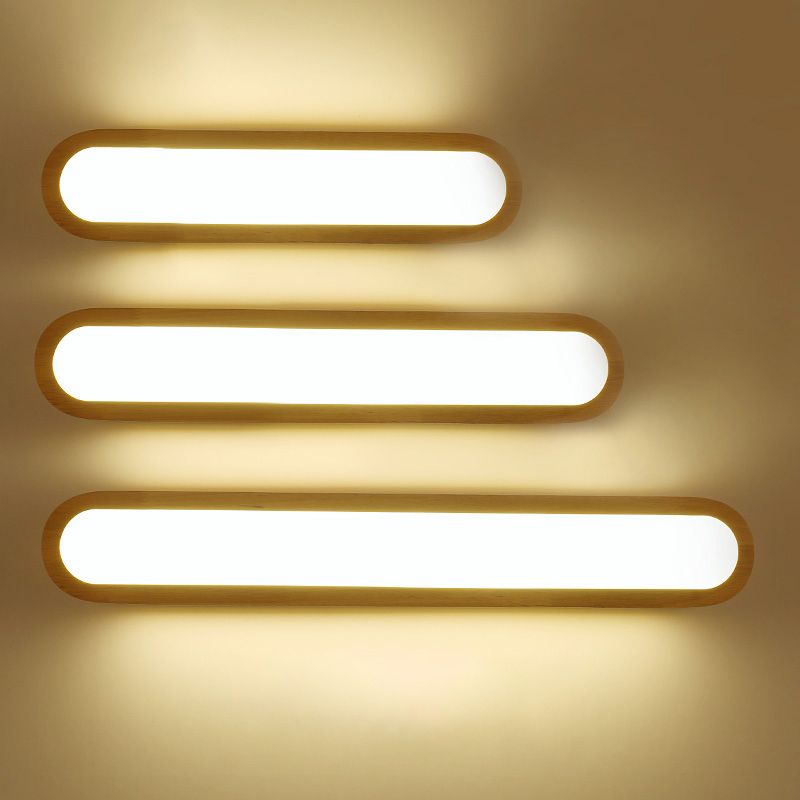 Elongated Oval Bedroom Vanity Light Acrylic Contemporary LED Sconce Light Fixture