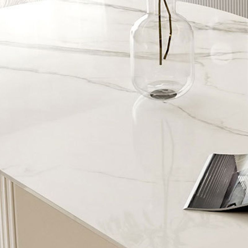 Glam Oval Dining Set Stone 1/4/5/7 Pieces Dining Furniture for Home