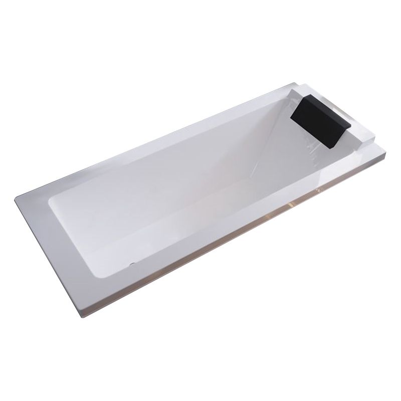 Modern Rectangular Bathtub Acrylic Drop in White Soaking Bath