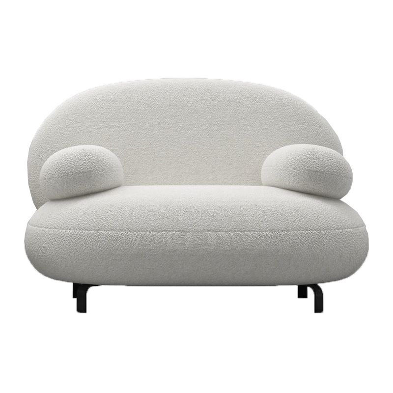 Pillow Top Arm Sofa Contemporary Wool 29.9-Inch High Sofa in White