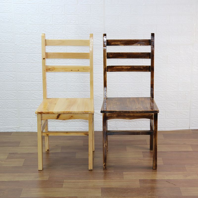 Ladder Back Side Chair Solid Wood Dining Chair for Dining Room