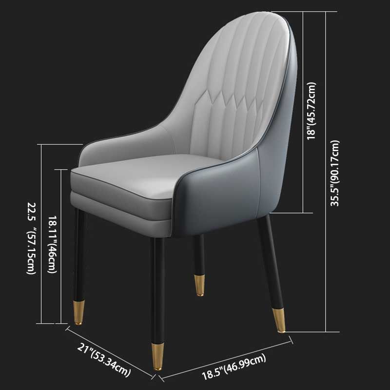 Leather Contemporary Home Side Chair Parsons Chair of 21'' Wide Chairs