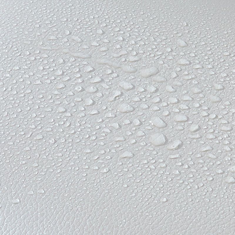 Glam Pouf Ottoman Faux Leather Solid Color Water Resistant Carving Rectangle Pouf