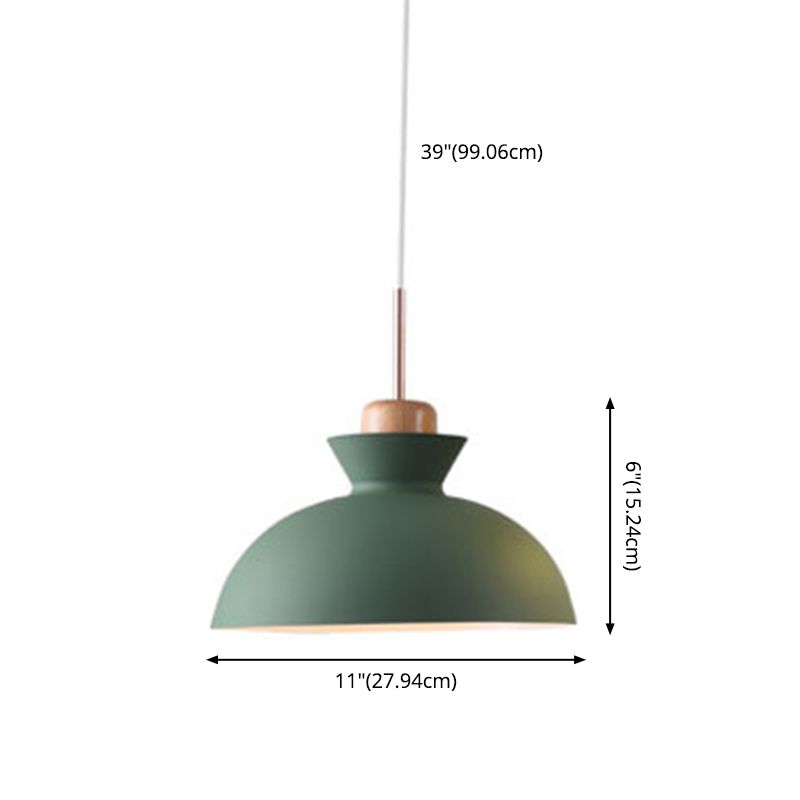 Aluminum Macaroon Hanging Light Contemporary Style Mini Suspension Lighting Fixture for Bedroom Kitchen