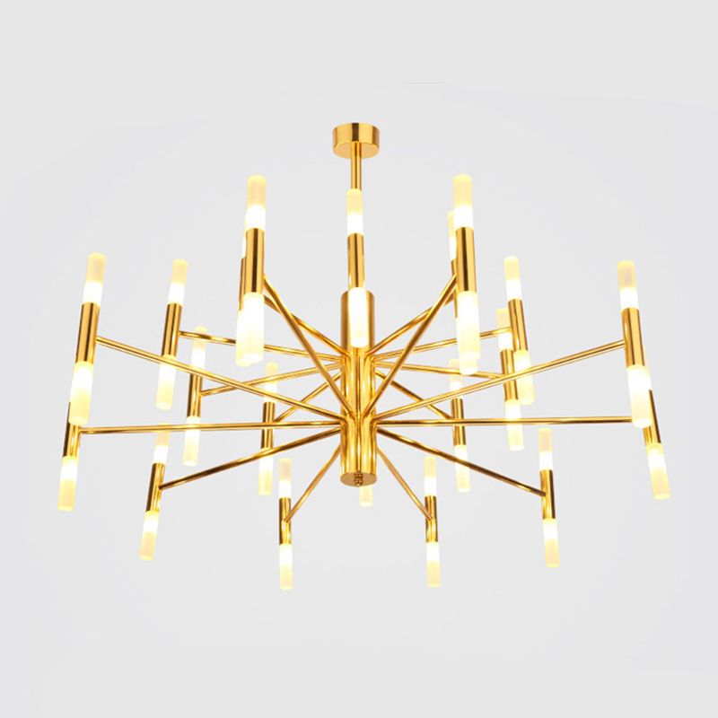 Illuminazione del soffitto del soggiorno a forma di radiale Metallic Postmodern Lent Light Segret