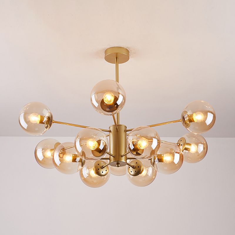 Contemporary Sphere Chandelier Lights Glass Chandelier Pendant Light for Living Room