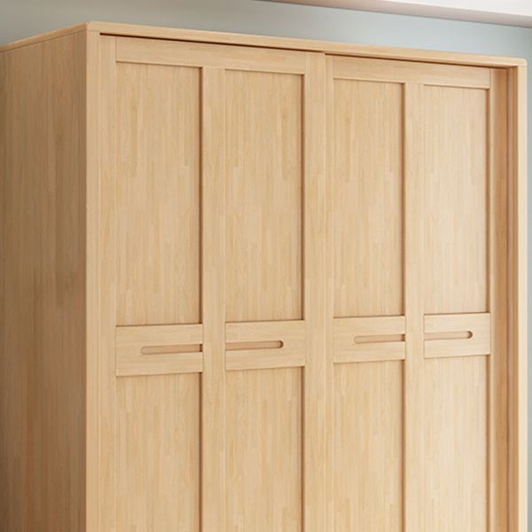 Contemporary Rubberwood Storage Cabinet Sliding Door Cabinet with Legs