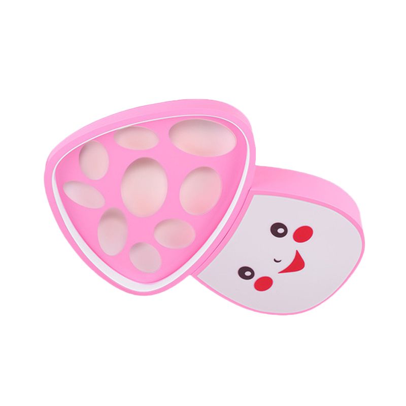 Cartoon Smiley Mushroom Iron Flush Light LED Surface Ceiling Lamp in Blue/Pink for Kindergarten