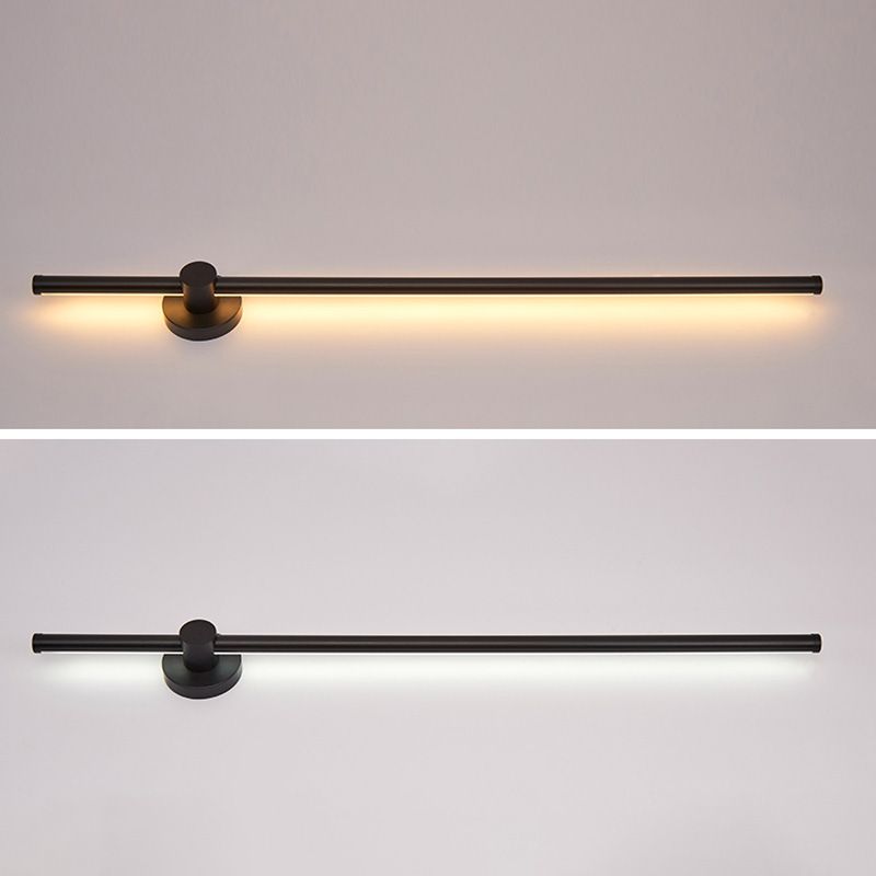 Metalen lineaire wandlicht SCONCES LED HEDENDAAGE WANDELEMUST LICHTBRIJFTE IN ZWART