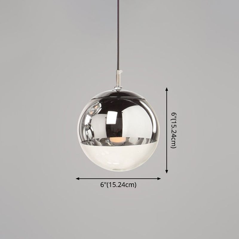 Globe Hanging Pendant Light Modern Simple Glass Pendant Light Fixtures for Restaurant