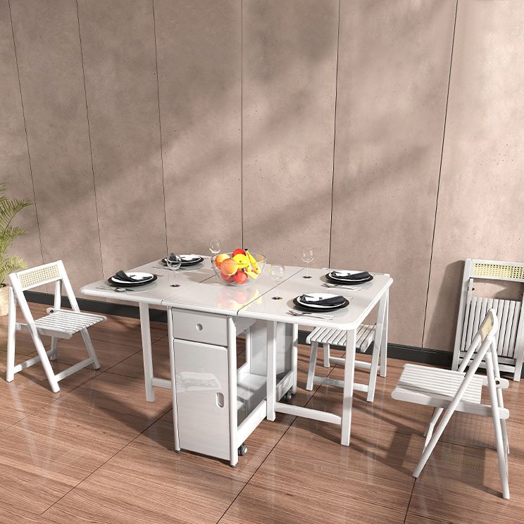 Rubberwood Solid Wood Dining Table Mid-Century Dining Site Table,51"L x 35"W x 29.5"H