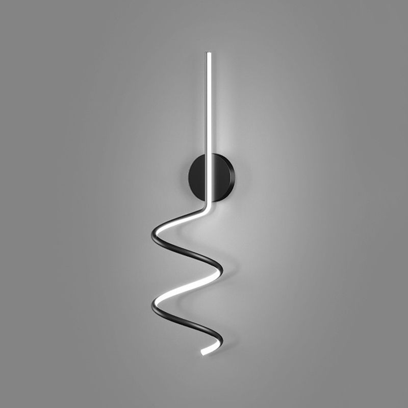 Éclairage mural de forme de ligne Éclairage de surface métallique minimaliste LED pour le couloir