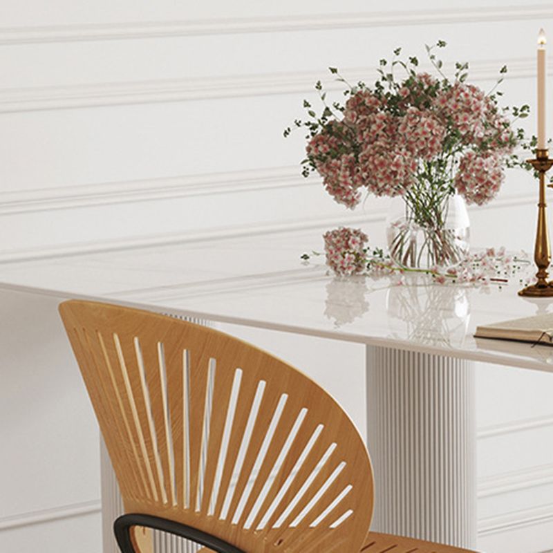 Modern 3 Legs Dining Table White Stone Table for Dining Room