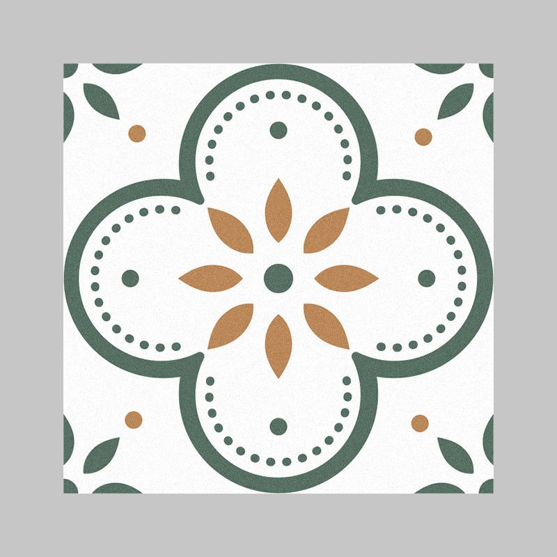 Peel and Stick PVC Flooring Matte Vinyl Flooring with Floral Pattern