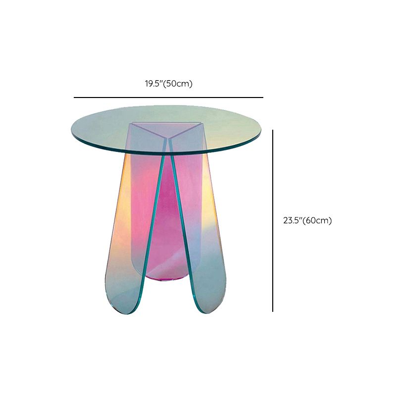 Luxurious Acrylic Side Table Round/Oval Side End Snack Table