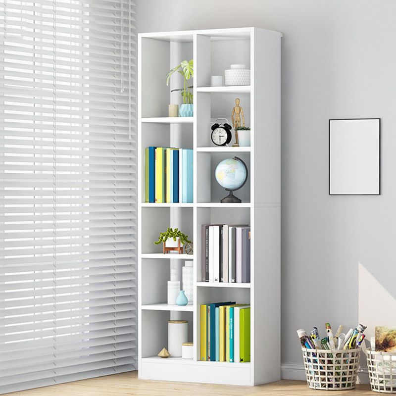Wood Standard Bookshelf Contemporary Style Bookcase for Living Room