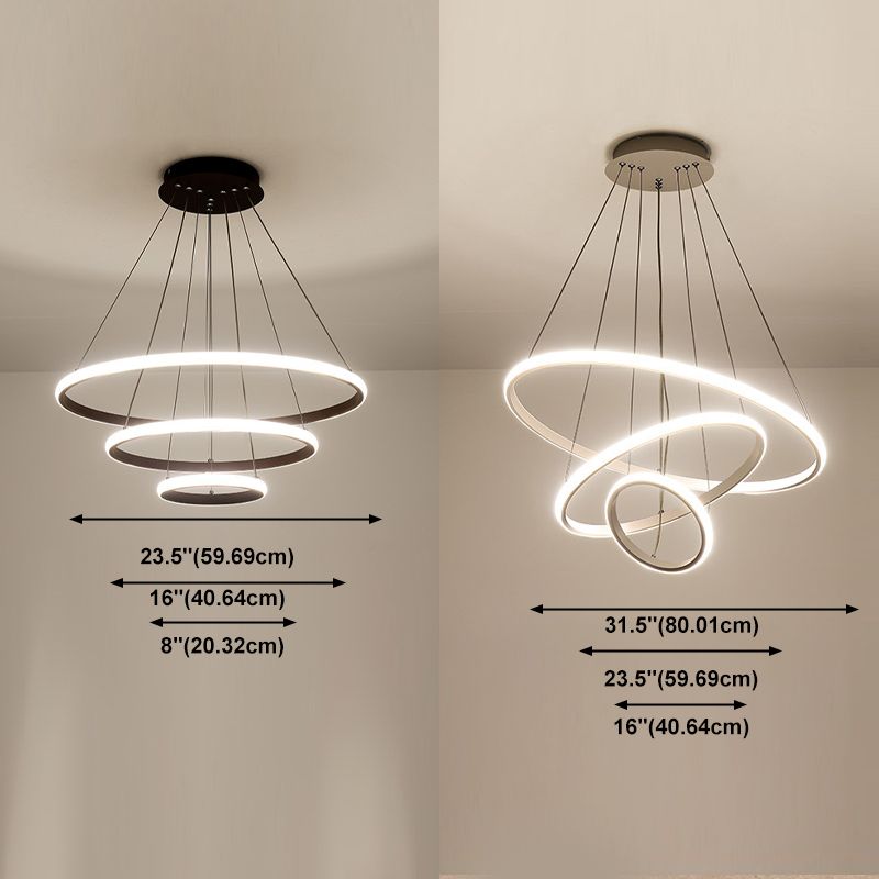 Lampadario contemporaneo a 3 lampadario circolare di lampadario ristorante il lampadario appeso