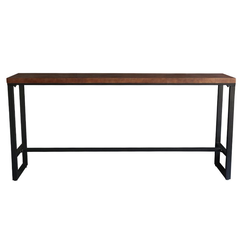 Industrial 1/6 Pieces Bar Table Set Rectangle Pine Wood Counter Table with High Stools