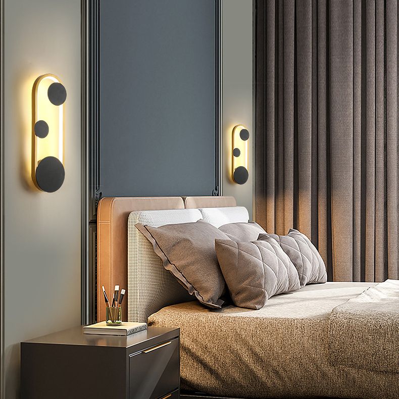 Metal Geometric Shape Wall Light Modern 1 Light Wall Mount Fixtures