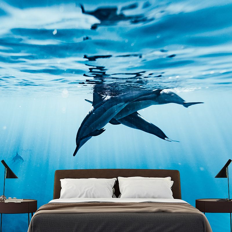 Photography Stain Resistant Wallpaper Undersea Living Room Wall Mural