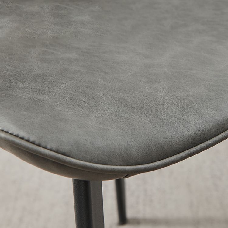 Silla de comedor de metal industrial, sillas de comedor de cuero sintético para uso en restaurantes