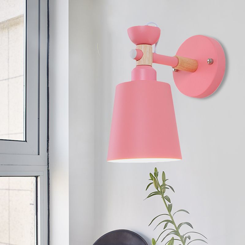 Luz de apliques de estilo nórdico rotativo con cubo de muro de metal ligero para dormitorio para adultos