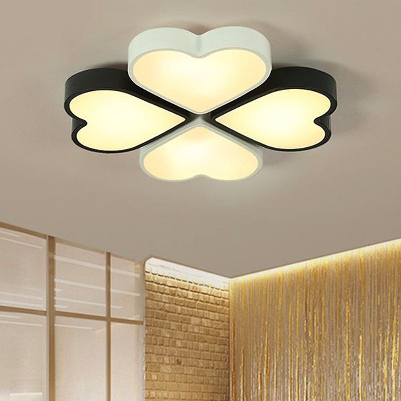 Designer hart spoel plafond verlichtingsarmatuur acryl spoeling montage plafondlicht voor kinderslaapkamer