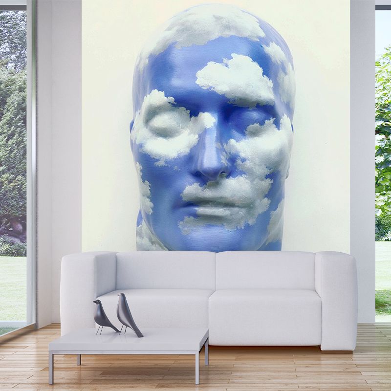 Non-Woven Waterproof Murals Surrealist Rene Magritte the Future of Statues Artwork Wall Covering