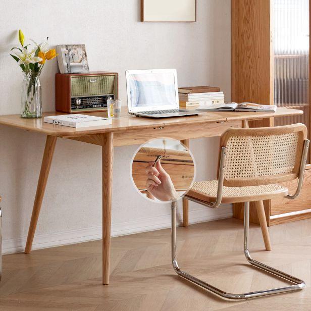 Modern Style Rectangle Extendable Wood Dining Table, 47.2" x 31.5" x 29.5"