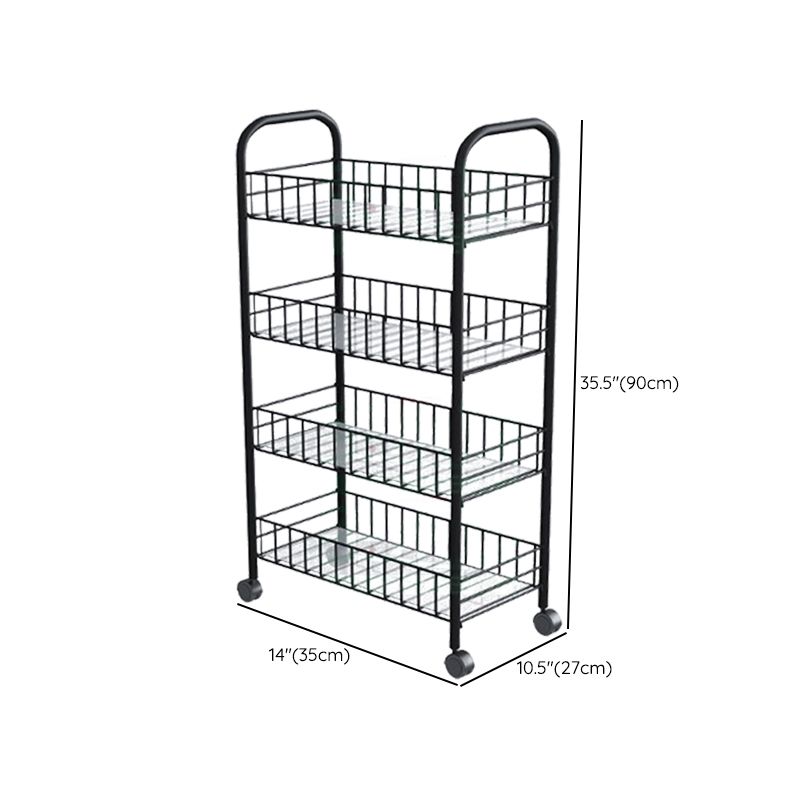 Contemporary Metal Bookcase Standard Open Back Bookshelf with Shelves