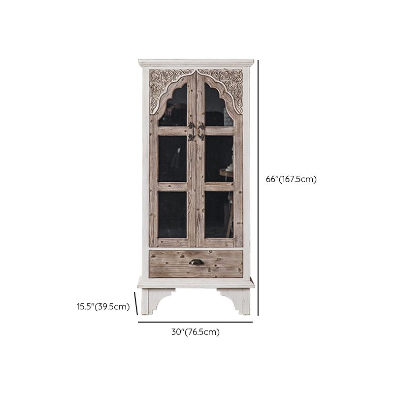 Industrial Cabinet Stain Resistant Distressed Wood Accent Cabinet