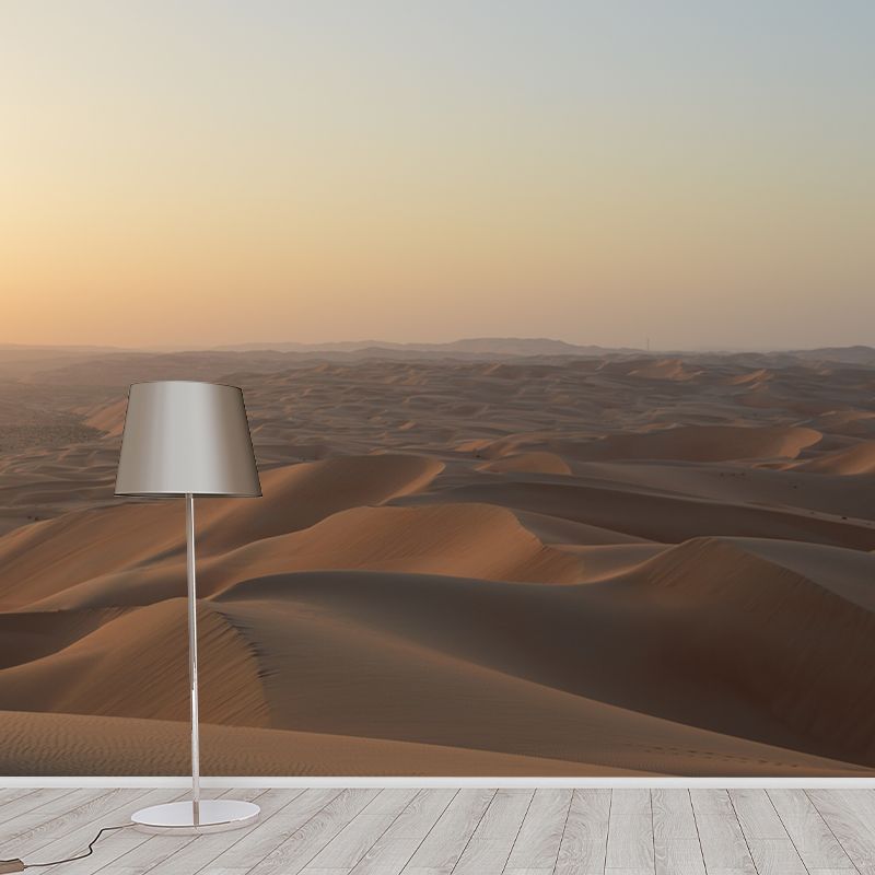 Desolate Desert Mural Wallpaper for Sitting Room Decor, Moisture Resistant