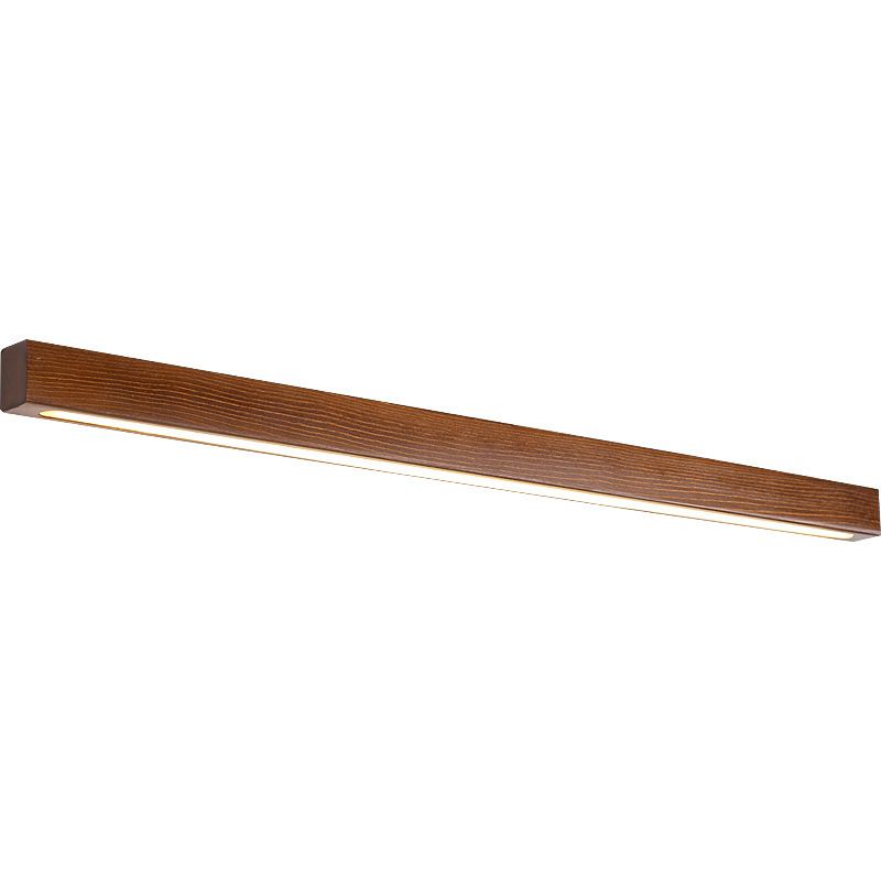 Linear Wooden Flush Mount Wall Lamp Nordic LED Wall Light Fixture for Living Room