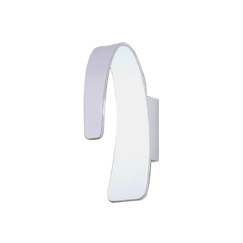 Aluminium boog wandlamp armatuur eenvoudige stijl warm/wit licht LED witte sconce verlichting voor woonkamer