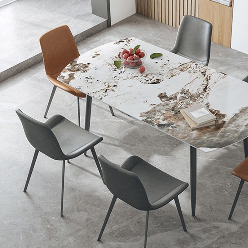 Contemporary Stone Dining Table Kitchen Dinner Table with 4-foot