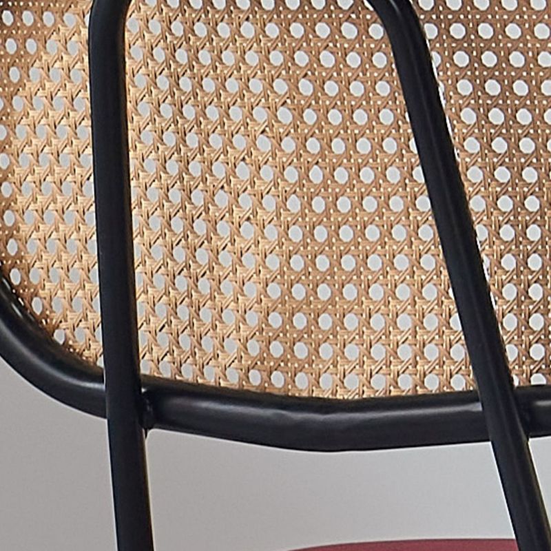 Scandinavian Low Back Armless Stool Velvet Upholstered Counter Stool