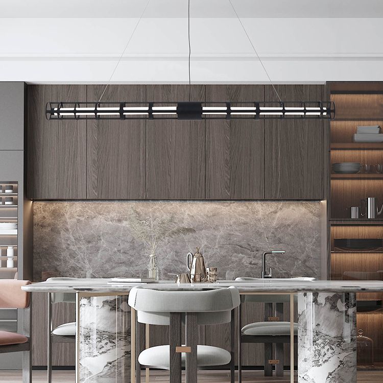 Luz de la isla de estilo posmoderna Luz de colgante de colgantes de metal para sala de estar