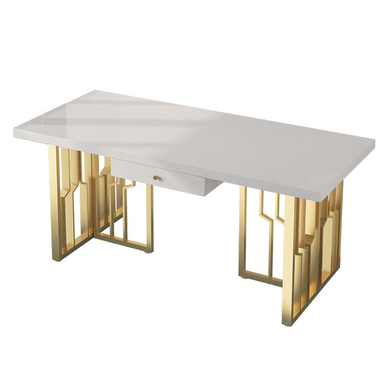 Metaal traditionele luxe rechthoek binnen tafel gesinterde stenen tafel voor keuken en eetkamer