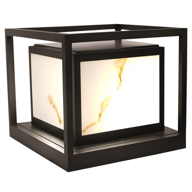 Contemporary LED Pillar Light Minimalist Solar Lighting Fixture for Backyard
