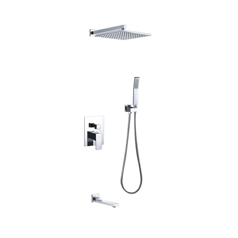 Modern Shower Trim Brass Temperature Control Handheld Shower Head Shower Combo