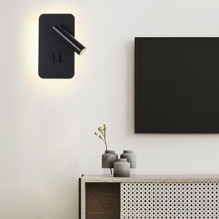 Modern Style Geometric Wall Sconces Metal 2 Lights Wall Mounted Reading Lights