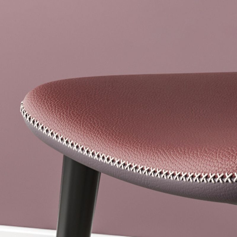 Silla sin brazos de Glam Metal Comedor Wingback Parsons para restaurante