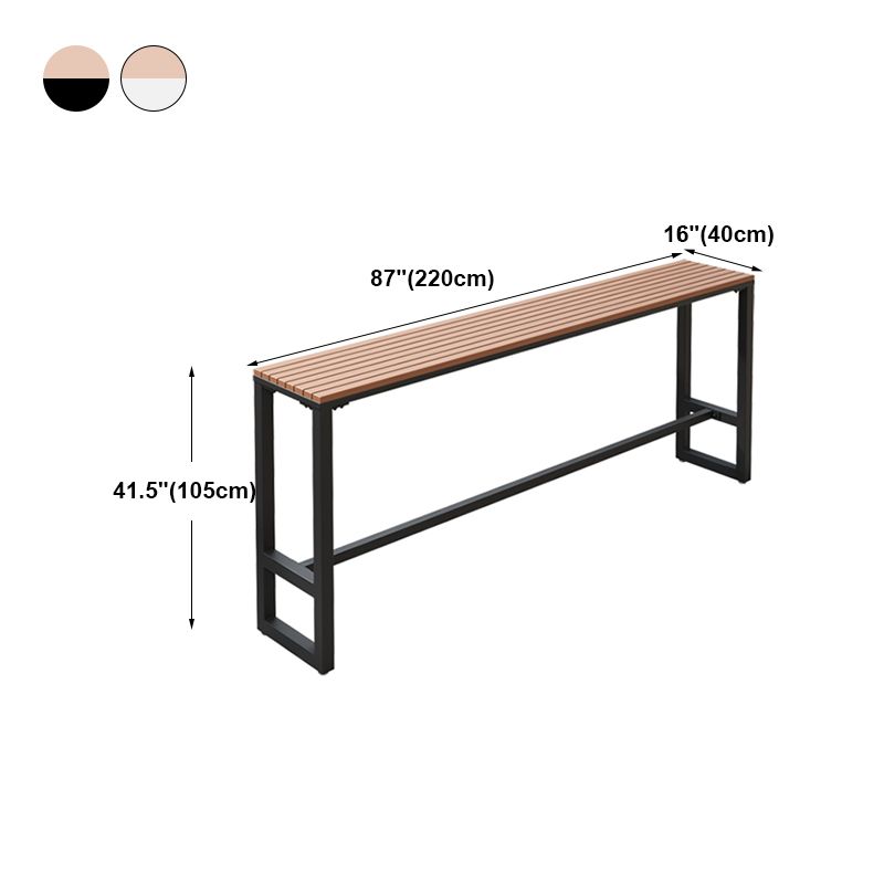 Rectangle Wood Trestle Bar Wine Table Modern Outdoor Footrest Pub/Bar Table