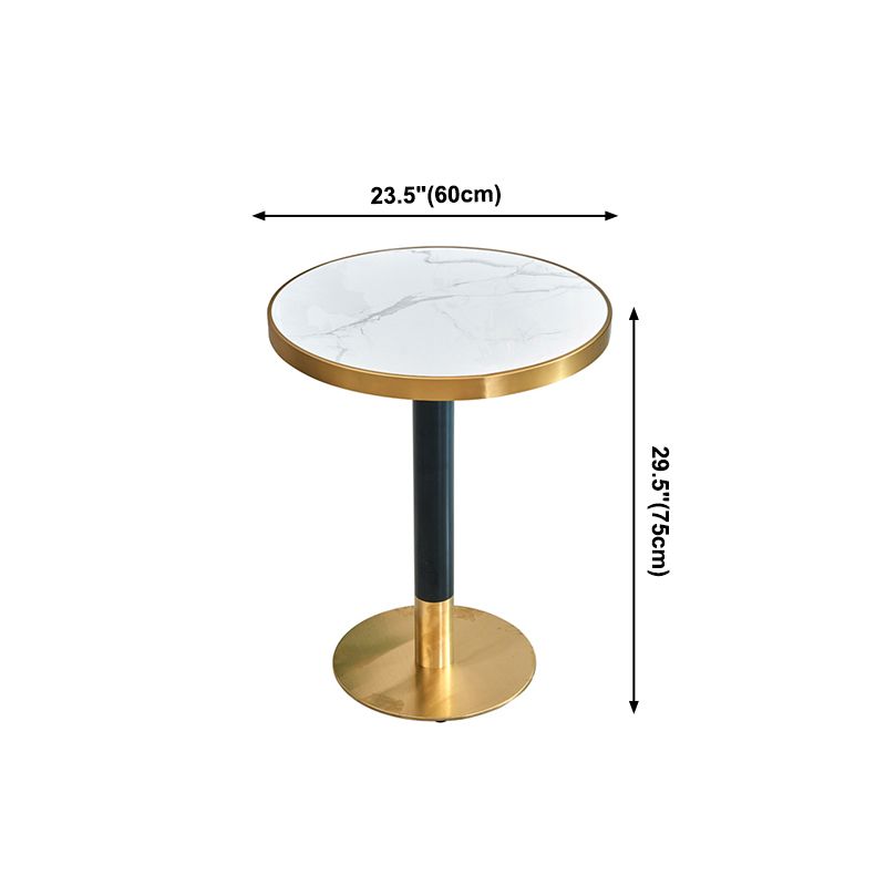 23.6-inch Traditional Luxury Table Dining Metal Pedestal Table