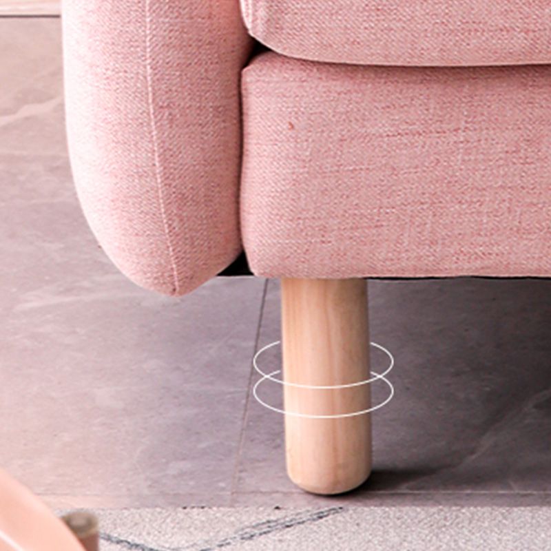 26" Wide Contemporary Sofa Fabric Pillows Stationary Seating with Storage