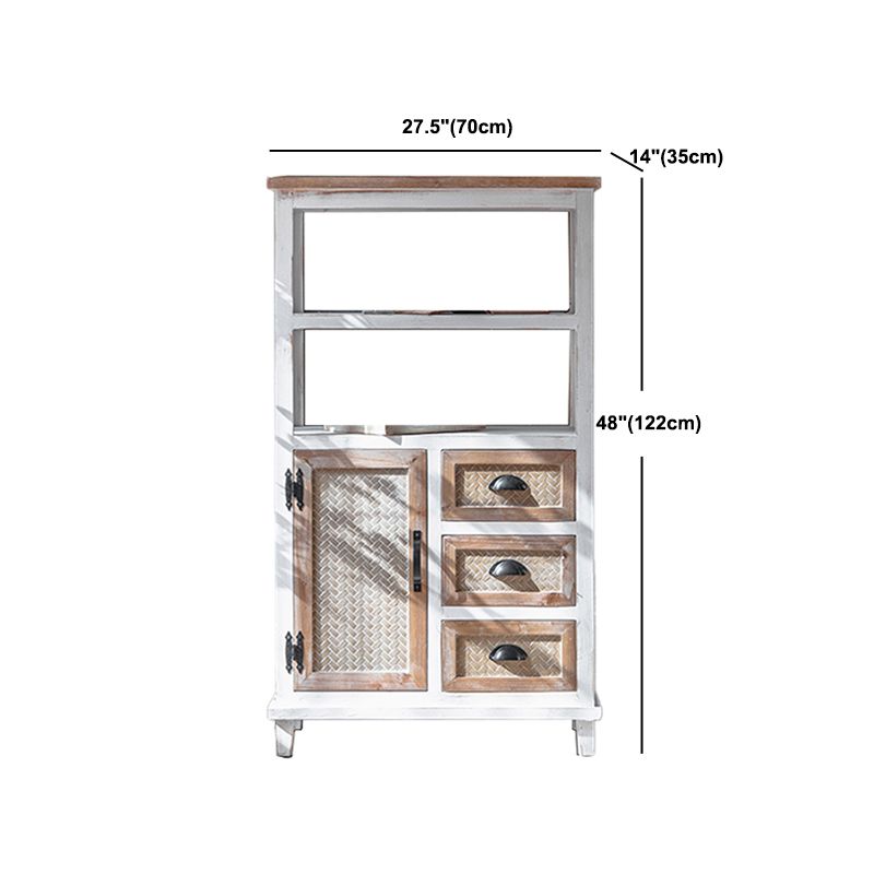 Contemporary 13.8" Wide Wooden Chest, Rectangle Accent Cabinet with Drawer