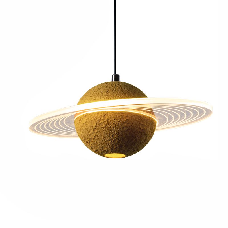 Contemporary Style Globe Hanging Lamp Stone Single Light Pendant Lamp for Bar
