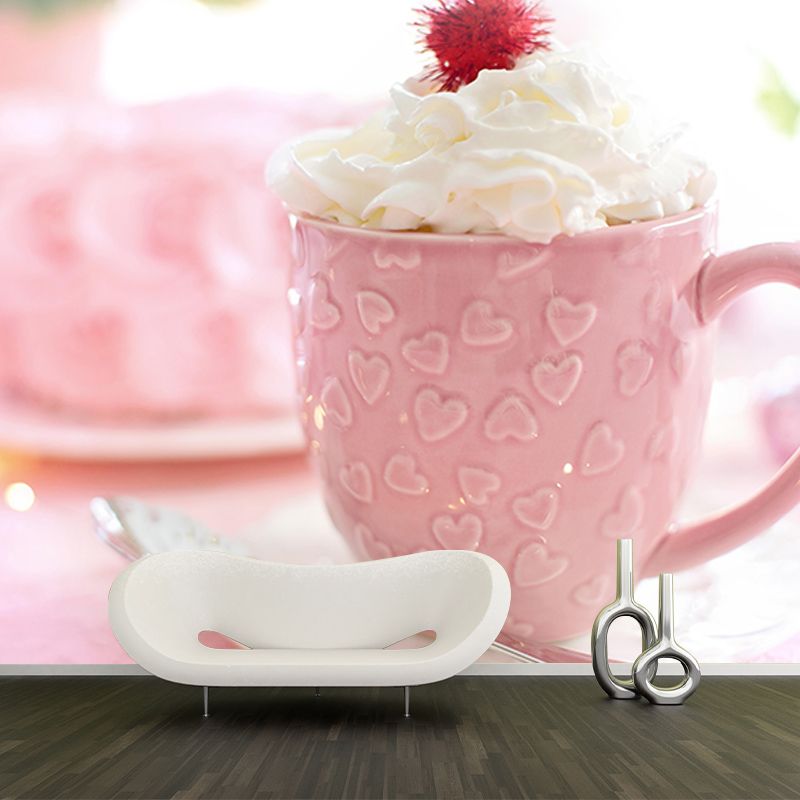 Modern Style Mural Wallpaper Coffee Environment Friendly Bedroom Wall Mural