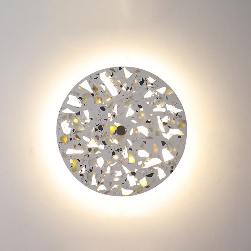 Nordic Cement Wall Light Round Colorful LED Wall Sconce for Living Room