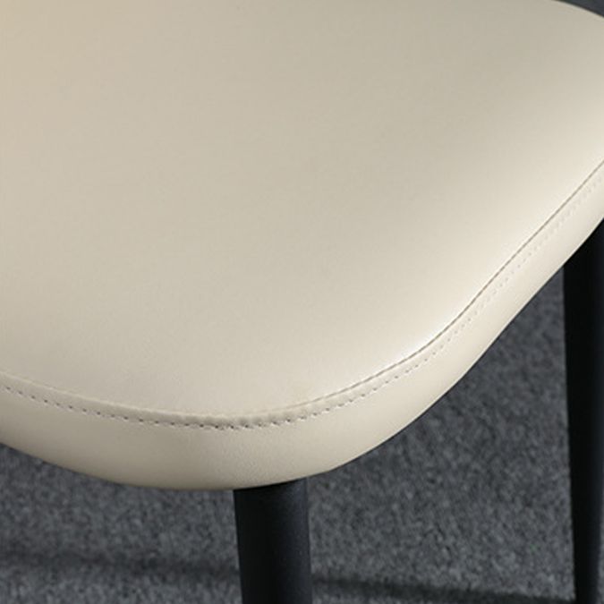 Sillas de comedor tapizadas sin brazos de estilo industrial Sillas de comedor con respaldo sólido (juego de 2)